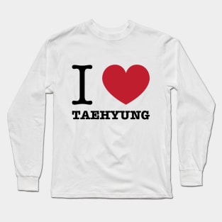 I love BTS Taehyung typography Morcaworks Long Sleeve T-Shirt